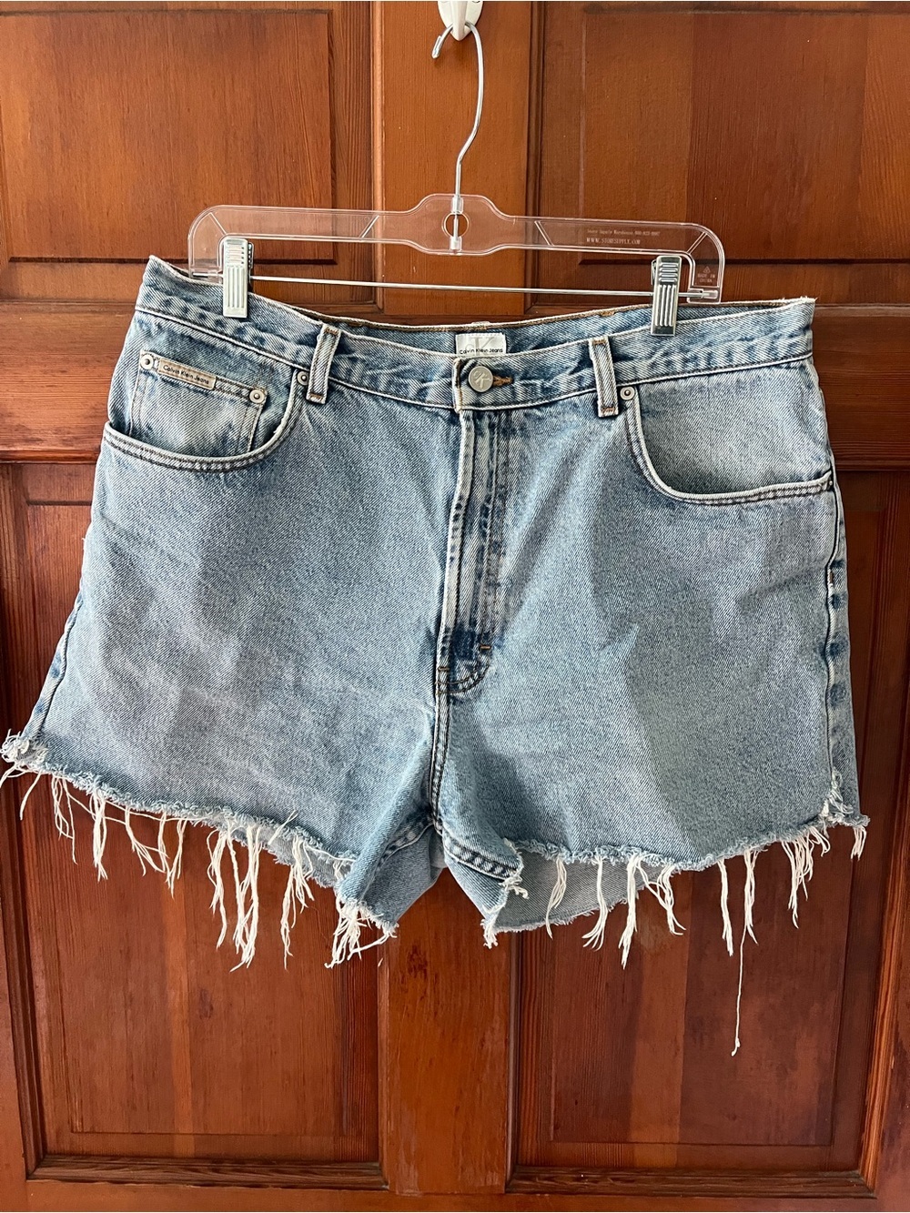 Vintage Calvin Klein Jeans CK High Rise Denim Shorts Size 36 | 90s Light Denim